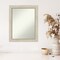 Amanti Art Non-Beveled Wood Wall Mirror, Parthenon Cream Frame